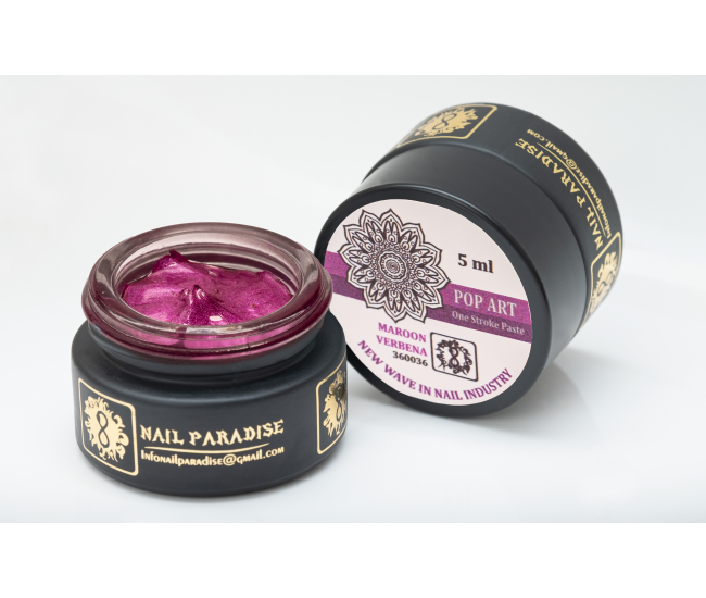 Pop-Art MAROON VERBENA | 360036 | One Stroke Paste | 5ml. - Nail & Eyelash Paradise